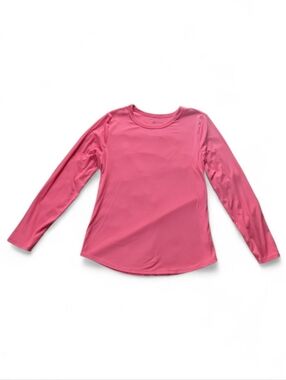 No Boundaries Bright Pink Ribbed Crewneck Top